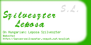 szilveszter leposa business card